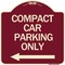 Signmission Compact Car Parking W/ Left Arrow Heavy-Gauge Aluminum Architectural Sign, 18" x 18", BU-1818-24252 A-DES-BU-1818-24252 - alternate 1